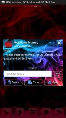 GO SMS Theme Color Smoke android App screenshot 1